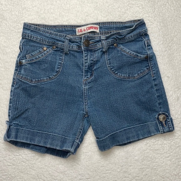 L.Q & Company Bermuda Jeans Stretchy Size 6 y2k 90’s - Picture 1 of 5